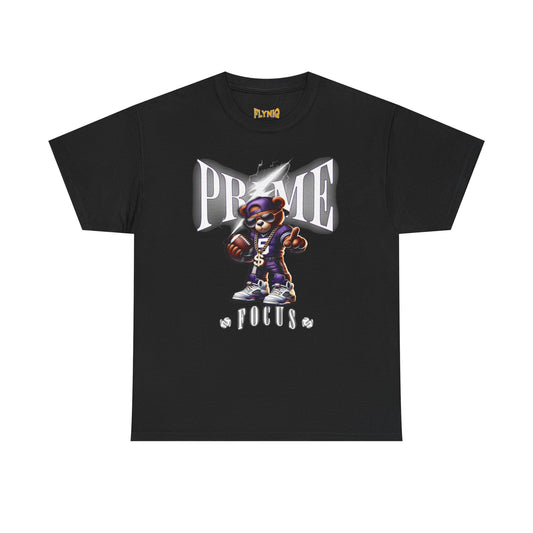 Football Bear Graphic Graffiti Unisex Tee, Trendy Hip Hop Shirt