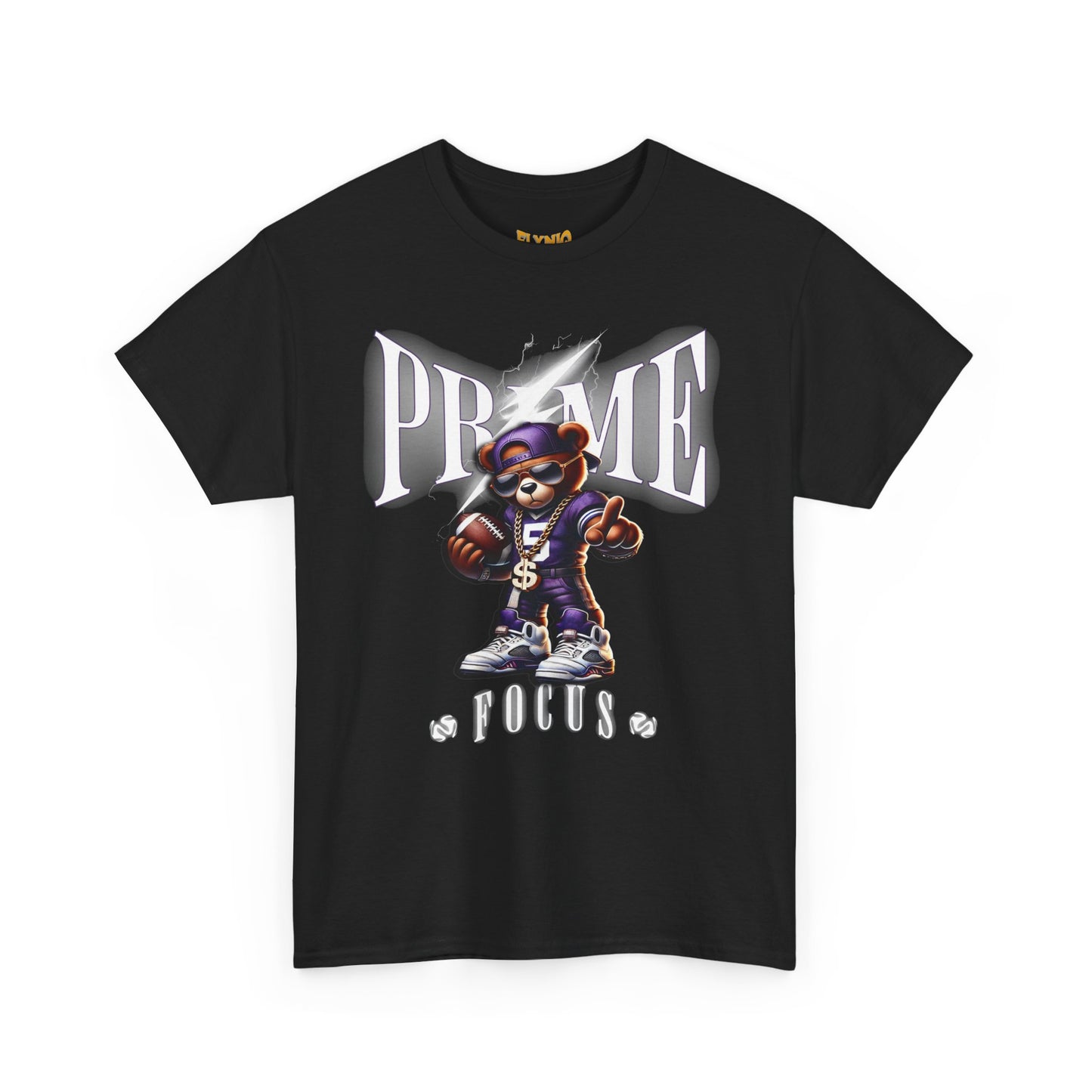 Football Bear Graphic Graffiti Unisex Tee, Trendy Hip Hop Shirt