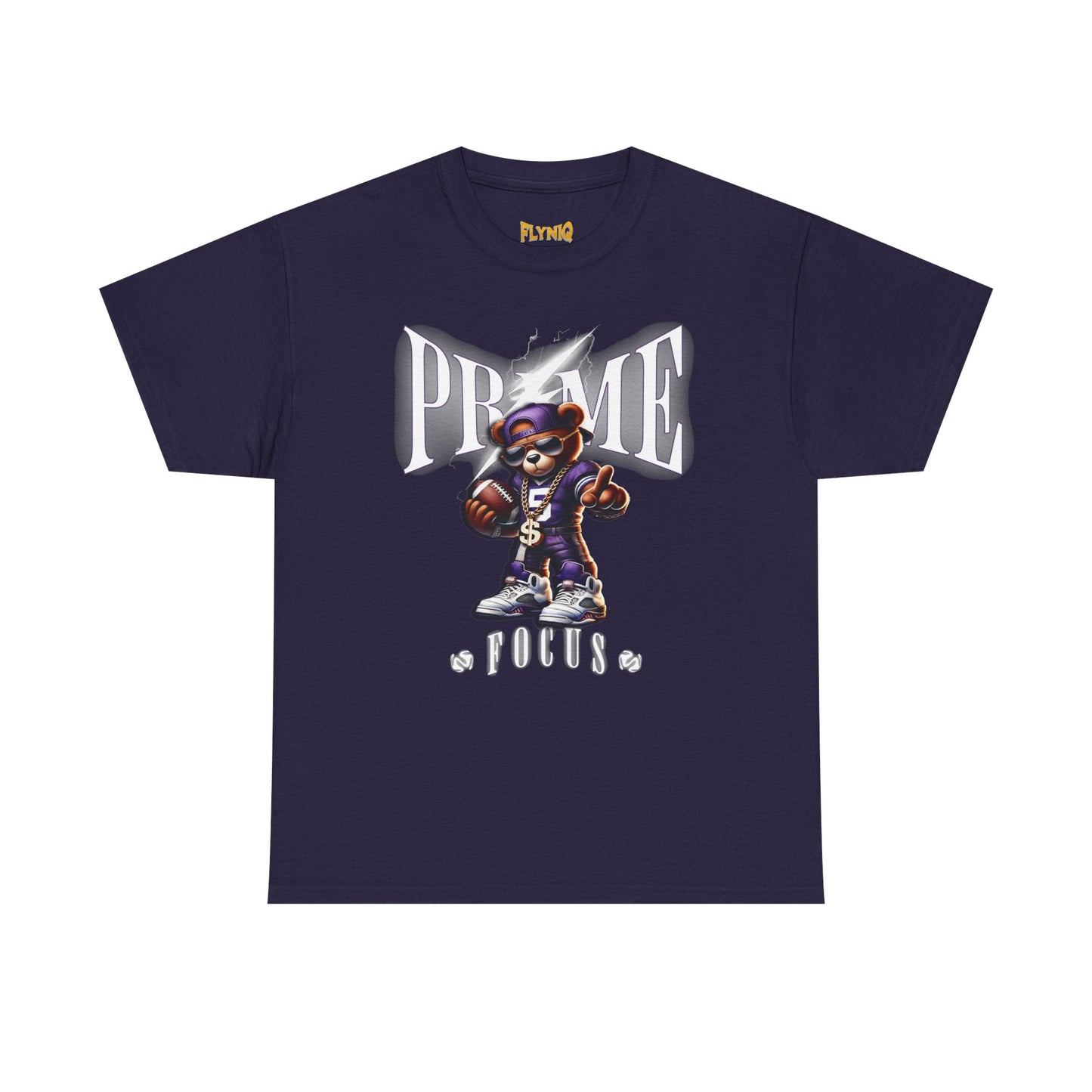 Football Bear Graphic Graffiti Unisex Tee, Trendy Hip Hop Shirt