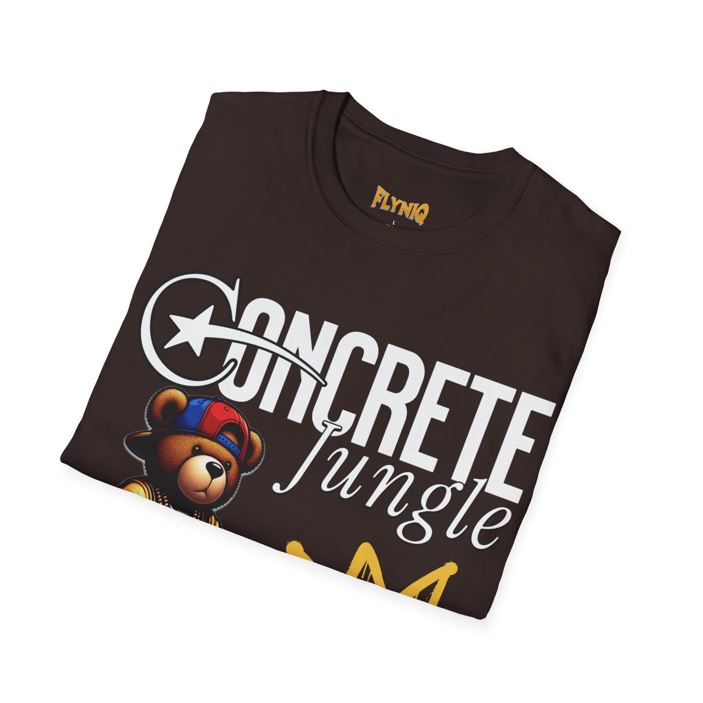 Concrete Jungle Vibes Unisex Comfortable T-Shirt, Trendy Bear Graphic Tee