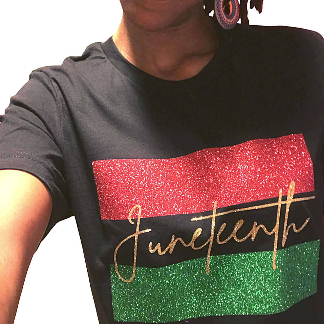 Juneteenth sparkle flag
