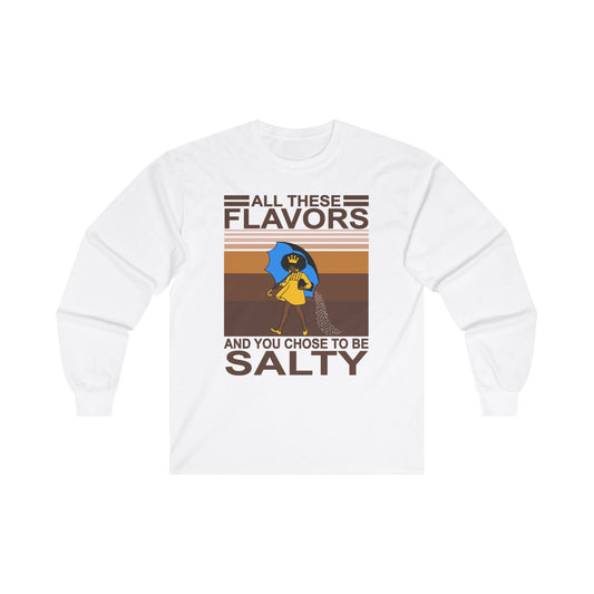 You So Salty Mood Long Sleeve Tee, Unisex Tshirt, Trendy Graphic Tee, Cotton Tee Shirt, Stylish Tee, Salty Vibes Tee