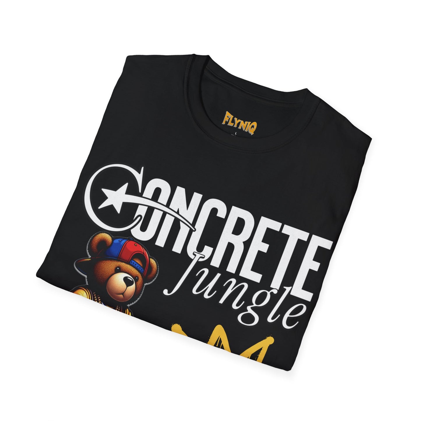 Concrete Jungle Vibes Unisex Comfortable T-Shirt, Trendy Bear Graphic Tee