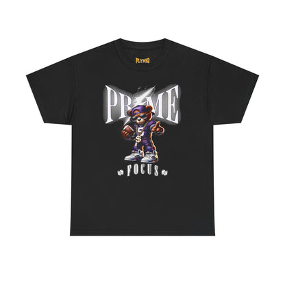 Football Bear Graphic Graffiti Unisex Tee, Trendy Hip Hop Shirt