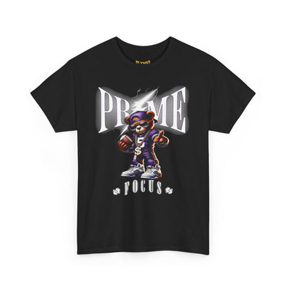 Football Bear Graphic Graffiti Unisex Tee, Trendy Hip Hop Shirt
