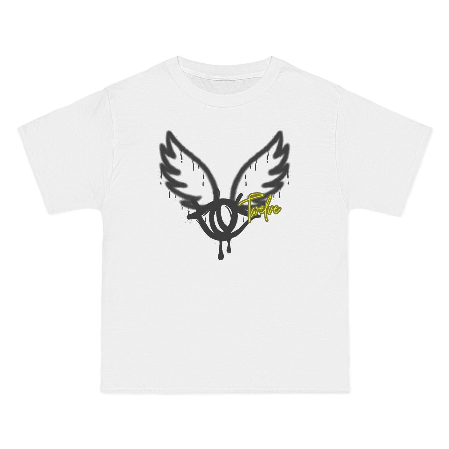 License Twelve Flying Eye Beefy-T® T-Shirt, Graphic Design Short Sleeve Tee, Eye Print Shirt, Artistic Top, Unique Cotton Apparel