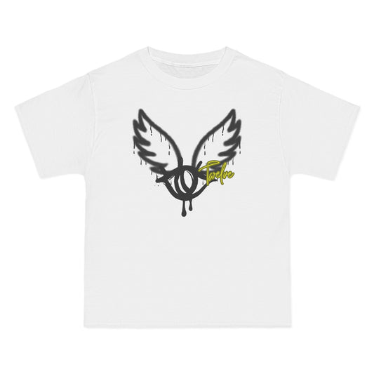 License Twelve Flying Eye Beefy-T® T-Shirt, Graphic Design Short Sleeve Tee, Eye Print Shirt, Artistic Top, Unique Cotton Apparel