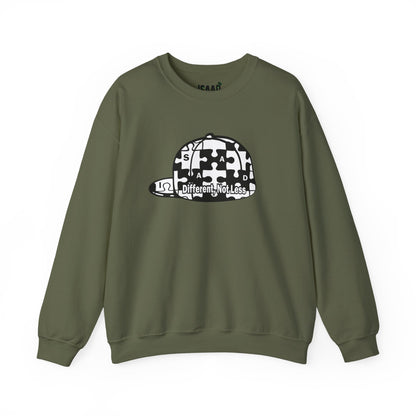 Puzzle Piece Cap 'Different Not Less' Sweatshirt | Autism Awareness