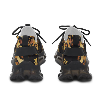 From The Throne Stylish Women's Mesh Sneakers, Casual Footwear, Trendy Athletic Shoes, Leopard Print Sneakers, Comfortable Everyday Shoes