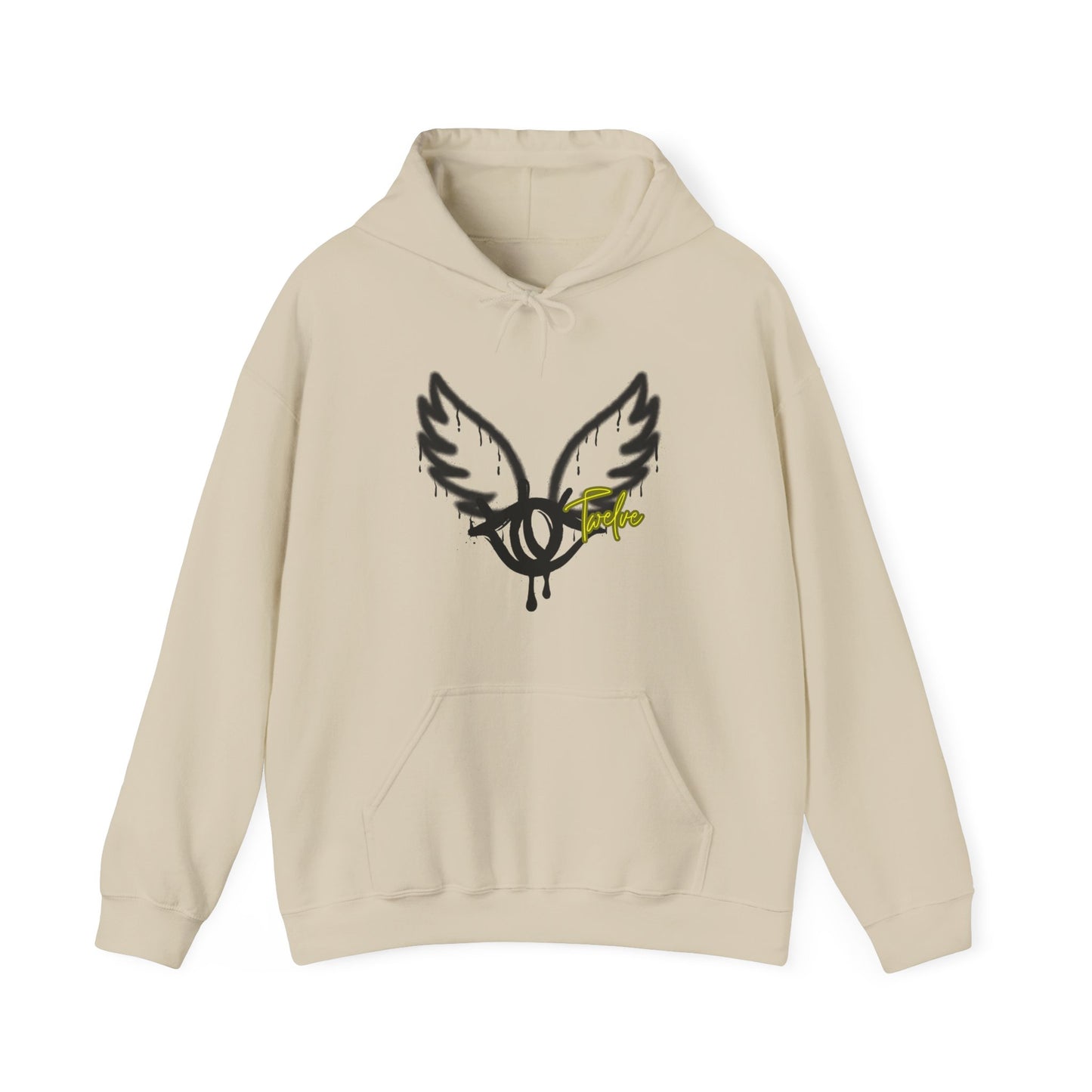 License Twelve Dope Style Graphic Knockout Hoodie, Heavy Blend Sweatshirt for Men or Women, Unique Design Winter Fashion