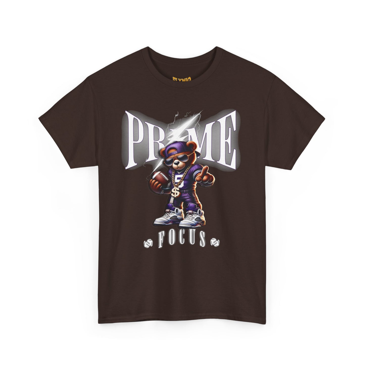 Football Bear Graphic Graffiti Unisex Tee, Trendy Hip Hop Shirt