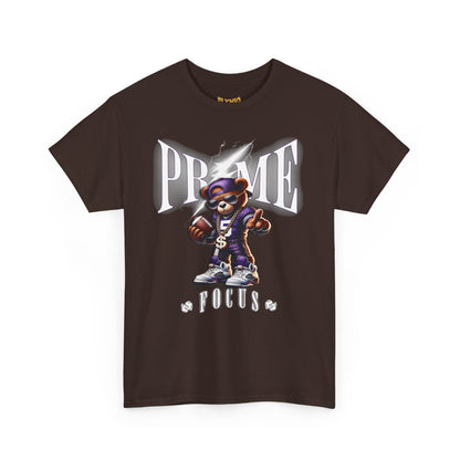 Football Bear Graphic Graffiti Unisex Tee, Trendy Hip Hop Shirt