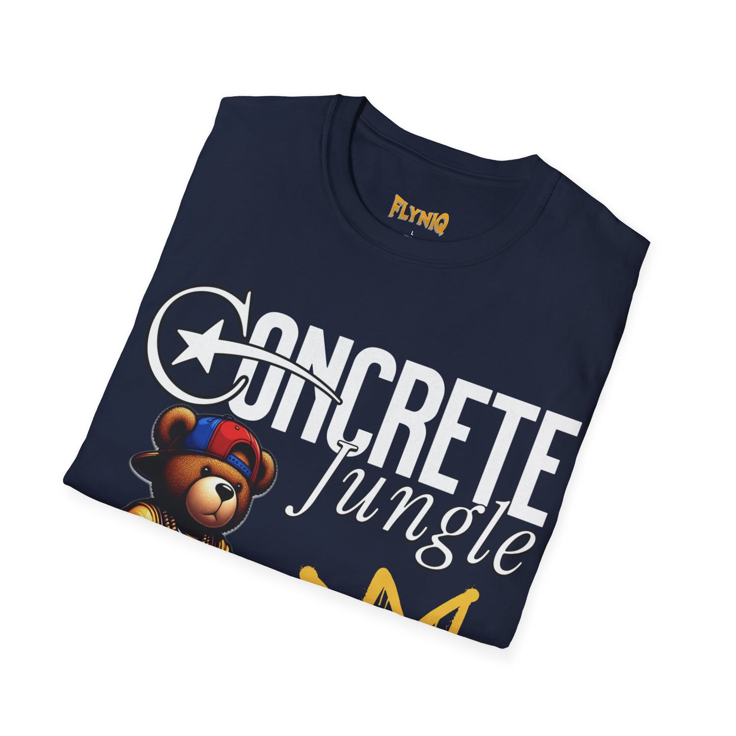 Concrete Jungle Vibes Unisex Comfortable T-Shirt, Trendy Bear Graphic Tee
