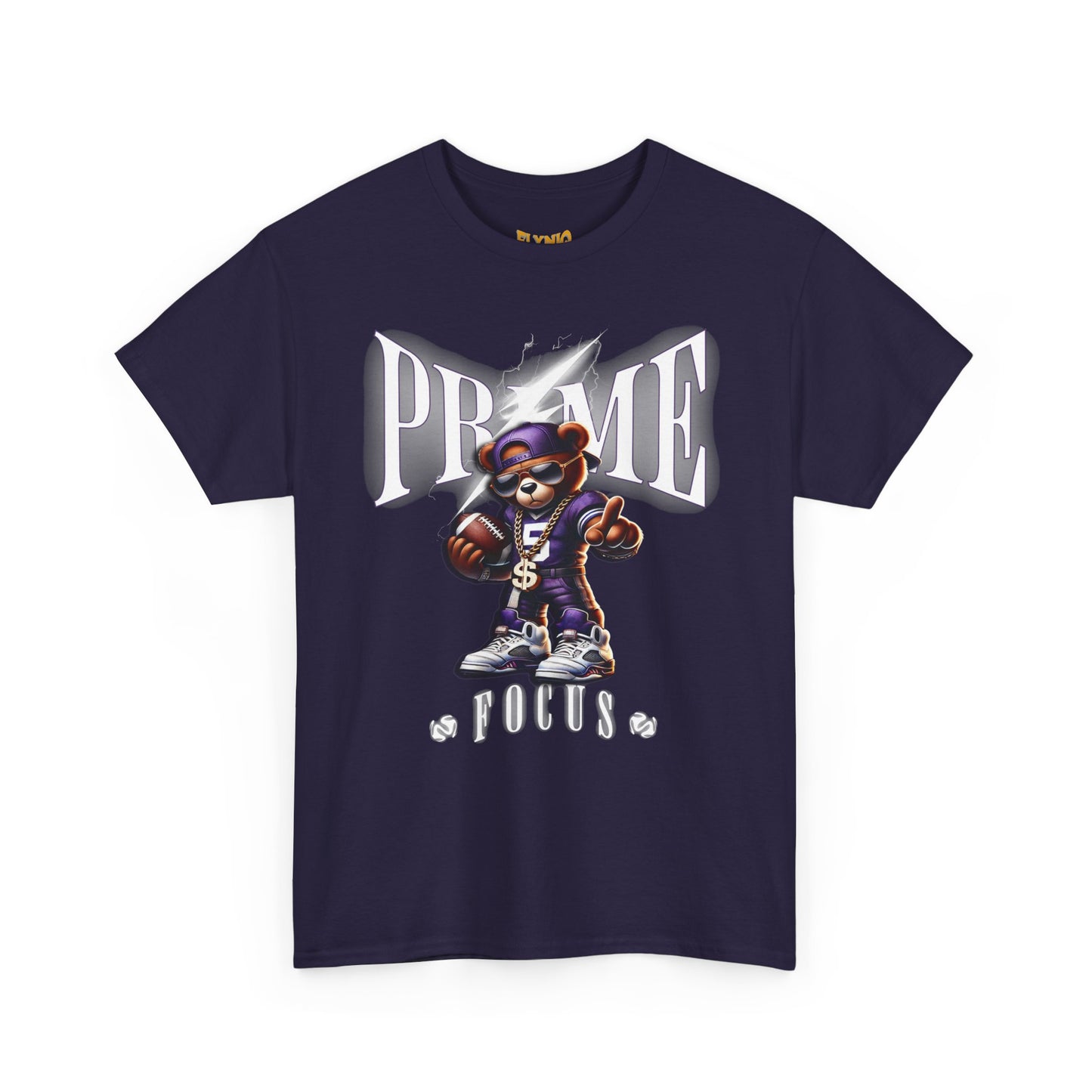 Football Bear Graphic Graffiti Unisex Tee, Trendy Hip Hop Shirt