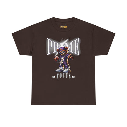 Football Bear Graphic Graffiti Unisex Tee, Trendy Hip Hop Shirt