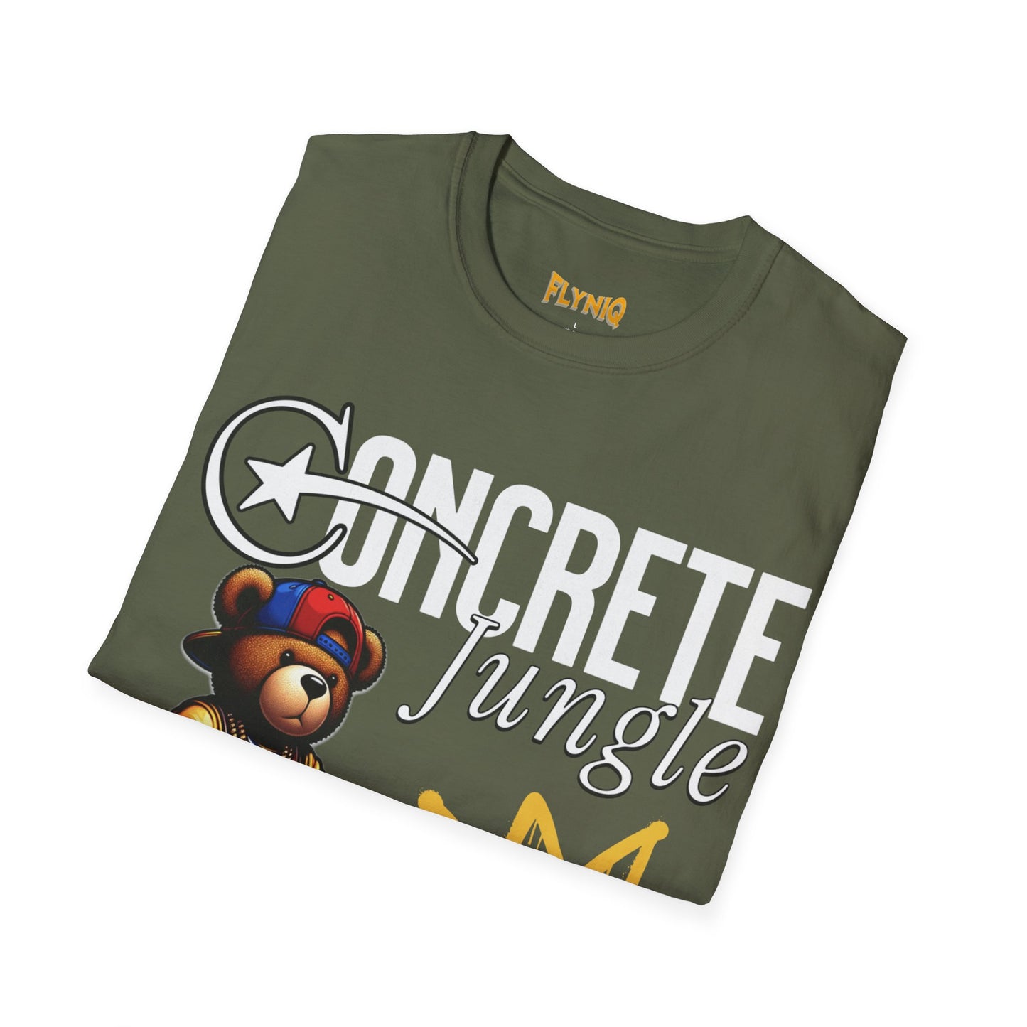 Concrete Jungle Vibes Unisex Comfortable T-Shirt, Trendy Bear Graphic Tee