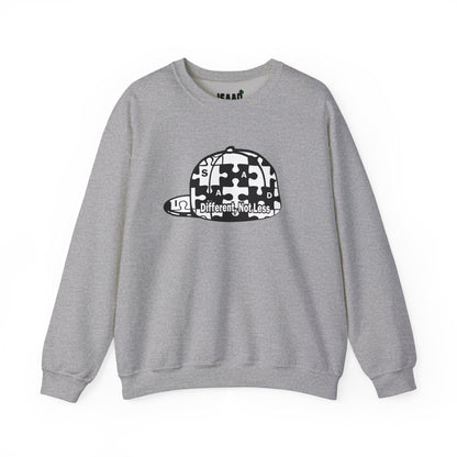 Puzzle Piece Cap 'Different Not Less' Sweatshirt | Autism Awareness