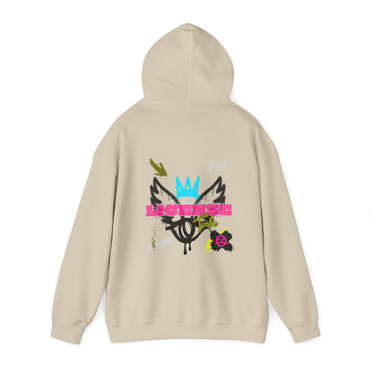 License Twelve Dope Style Graphic Knockout Hoodie, Heavy Blend Sweatshirt for Men or Women, Unique Design Winter Fashion