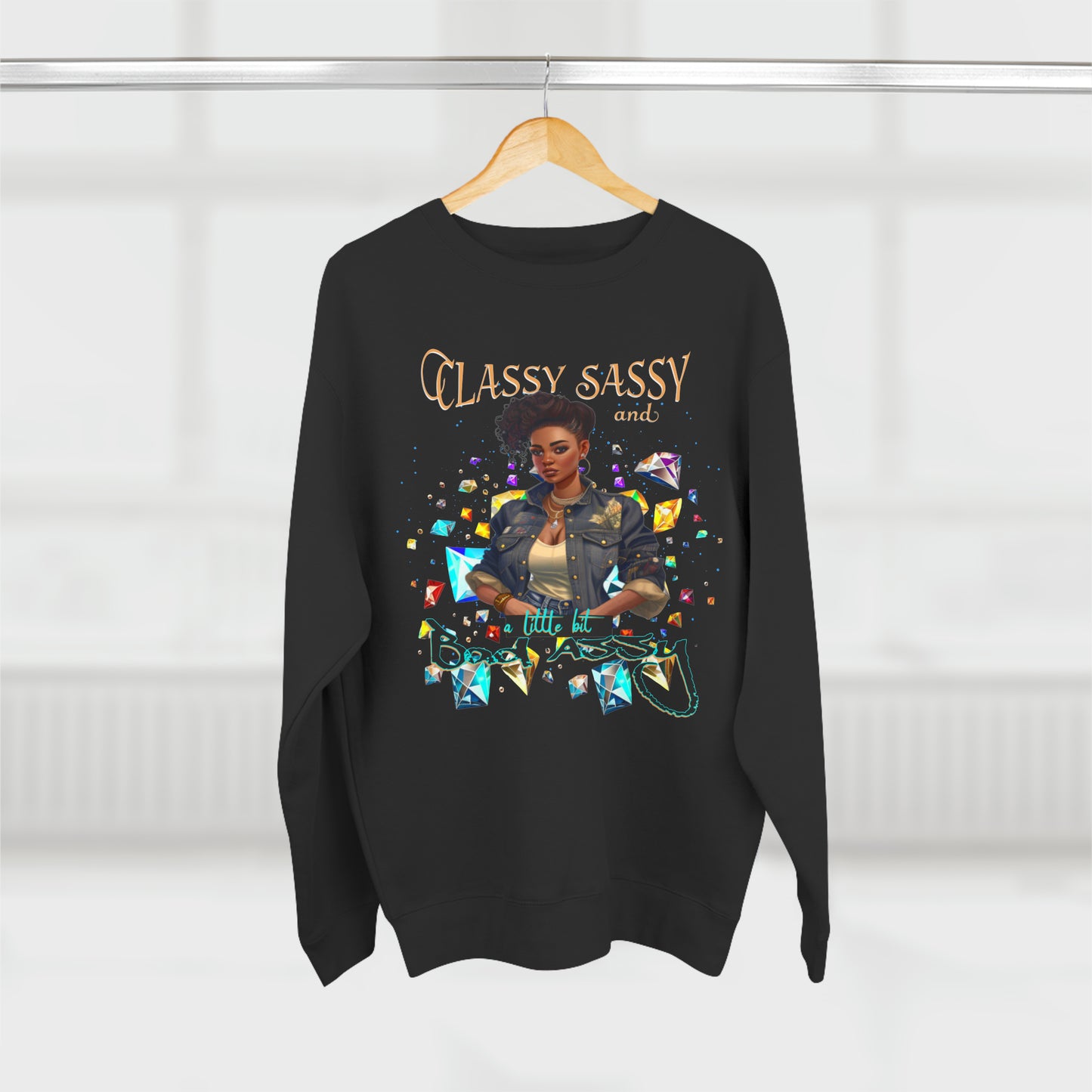 New Style Bad Assy Unisex Crewneck Sweatshirt For Woman Casual Wear